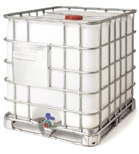 Contenedor IBC Usado de 330 Galones con Jaula de Acero y Palé de Plástico, Suministro de Fábrica - Product Image 2