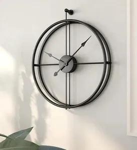 Horloge murale en fer rond de 24 pouces de qualité supérieure, horloge murale en métal à bas prix, meilleurs produits de décoration pour la maison pour l'exportation - Product Image 3