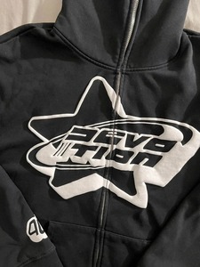 เสื้อฮู้ดดี้ผู้ชายทรงโอเวอร์ไซส์ ผ้าฝ้ายแท้ 100% สไตล์ Y2K แบบซิป ระบายอากาศได้ดี พิมพ์ลายนูน 3 มิติ เทคนิคการซักแบบฟลีซ สำหรับฤดูหนาว ไซส์ XS - Product Image 6