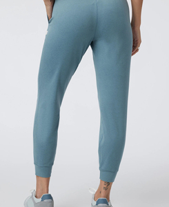 Pantalon pour femmes, style skinny, en coton et élasthanne, longueur genou et taille haute - Product Image 5