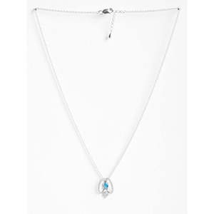 Collar con Colgante Clásico Stella de CLARA, Plata de Ley 925, Diseño de Copo de Nieve con Circonita, Oro Rosa de 18K, para Compromiso - Product Image 3