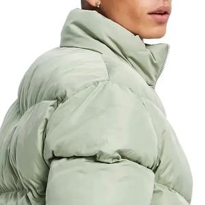 Venta al por mayor burbuja chaqueta de bombardero nuevo diseño invierno Puffer brillante chaqueta de los hombres de moda cálida chaqueta acolchada - Product Image 3