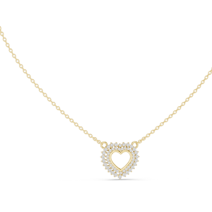 Collier pendentif cœur en diamant de laboratoire 0,38 CT, or 18 carats, 14 carats, rose, jaune, blanc, bijoux fins de luxe pour elle - Product Image 2
