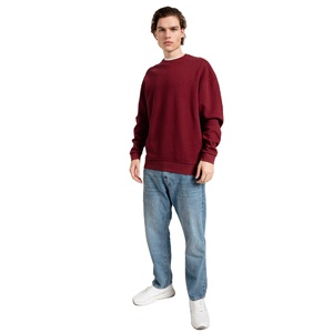 Jersey de algodón de gran tamaño personalizable, Sudadera de cuello redondo para hombre, moda de invierno con logotipo de bolsillo de canguro, camisa térmica OEM - Product Image 4