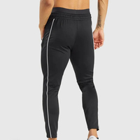 Pantalon de survêtement sport en microfleece respirant pour homme grande taille, avec cordon de serrage, tricoté, pour la gym et la course en extérieur