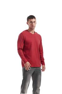 เสื้อยืดผู้ชายผ้าฝ้าย 100% คุณภาพสูง ผ้าถัก รับทำโลโก้ตามสั่ง บริการ OEM ลายตัวอักษรแบบกำหนดเอง ลดราคา เสื้อแขนยาว - Product Image 5