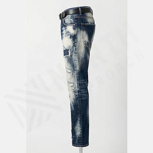 Jeans en denim délavé vintage pour femmes, respirant, coupe droite, décontracté, taille haute, tissu doux au toucher, tendance, couleur personnalisée, vente en gros, sur mesure - Product Image 3