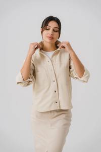 Chaqueta vaquera de invierno para mujer, ropa de calle informal con cierre de un solo botón de Color sólido lavado con detalles de botones - Product Image 5