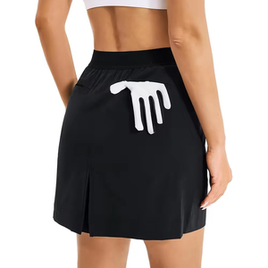 Falda de tenis para mujer con bolsillo Tela cómoda Pantalones cortos integrados y cintura elástica para actividades al aire libre en la cancha - Product Image 6