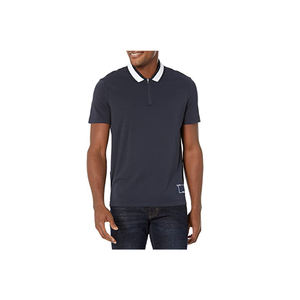 Men <b>Zip</b> Collar <b>Polo</b> <b>Shirts</b> Tee Top Designer Short Sleeve <b>Shirt</b> - Product Image 1