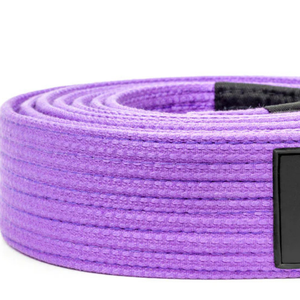 Ceinture de compétition de Jiu-Jitsu brésilien de qualité supérieure, ceinture violette BJJ Pro, double cœur, tissage perlé en coton - Product Image 3