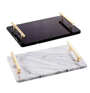 Bandeja de Mármol de Diseño Superior para Decoración de Hoteles, Diseño Único, Bandeja de Almacenamiento de Mármol, Precio Accesible - Product Image 2
