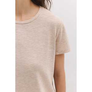 Camiseta Básica con Cuello Redondo y Tela Brillante - Product Image 6