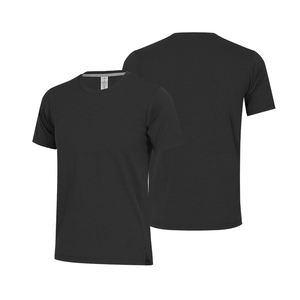 Camiseta Casual con Cuello Redondo, Abertura Lateral en la Parte Inferior, Elástica, con Logotipo Personalizado para Hombre, Camiseta Lisa - Product Image 5