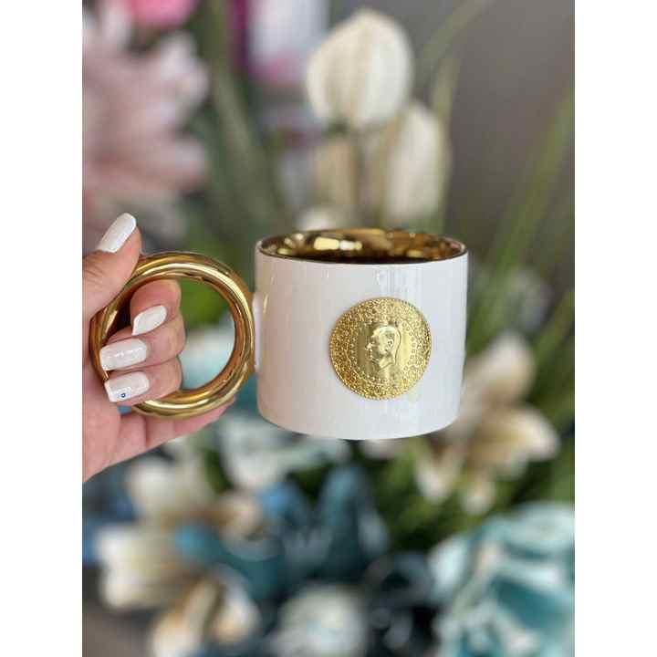 Quarter Gold Porcelain Cup