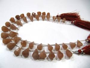 ลูกปัดพลอยมูนสโตนธรรมชาติทรงหยดน้ำขนาด6X10มม. ถึง9x15มม. ขายต่อเส้นยาว8นิ้ว - Product Image 2