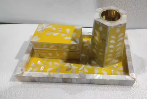 Quemador de incienso indio duradero ecológico de alta calidad, incrustaciones de perlas Madre, soportes de resina de madera, características aromáticas - Product Image 4