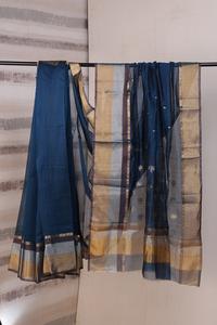 Sari Jari Pallu Bada Border para Mujer de STUDIO N, Prenda Elegante con Intrincado Trabajo de Jari y Detalle de Borde Ancho - Product Image 2