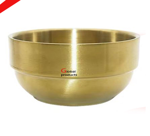 Bol de service de forme ronde imprimé de fleurs dorées au look tendance pour restaurant et bar d'hôtel - Product Image 3