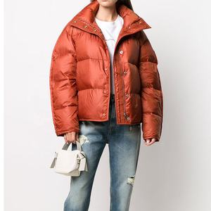 Veste bouffante à la mode personnalisée bloc de couleur Camouflage imperméable respirant coupe-vent hiver fermeture éclair surdimensionné décontracté hommes - Product Image 3