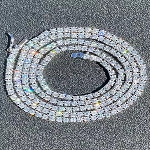 Vente chaude Hip-Hop Moissanite Diamant Miami Diamant Cubain Chaîne Collier Rue Marque De Mode Rap - Product Image 1