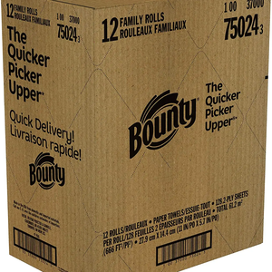 Suministro a granel de toallas de papel de 2 capas tamaño Bountys White 8 Family's Rolls | 20 rollos regulares a bajo precio - Product Image 2