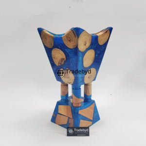 Brûleur à Bakhoor en Résine de Bois Naturel Fait Main Qualité Premium Outil de Parfum d'Ambiance Moderne Anti-Odeur Relaxation Cadeau Toutes Saisons - Product Image 1