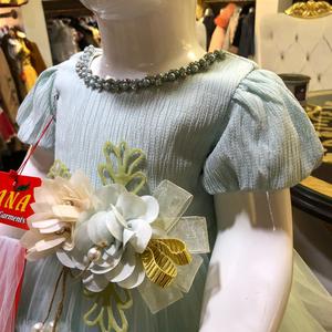 ชุดเดรสแขนบอลผ้าซาตินลายดอกไม้สำหรับงานปาร์ตี้ฤดูใบไม้ผลิ - Product Image 6