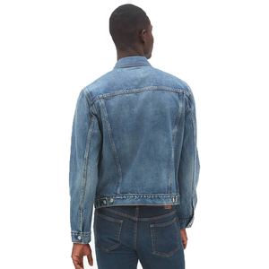 Bouton haut 100% coton tissu mode vêtements de rue vestes pigment lavage personnalisé hommes Jean Denim veste Service OEM - Product Image 2
