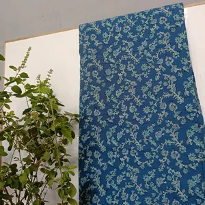 印度桑格内里跑步天然棉布制作漂亮的印花面料不同颜色设计棉布批发