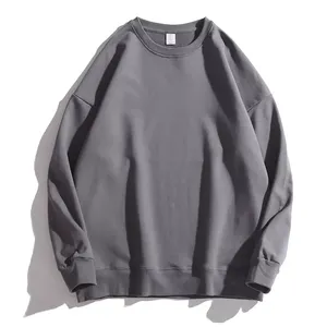 Sweat-shirt à col rond en éponge française d'hiver pour hommes, haut à manches longues, sweat-shirt en coton biologique de haute qualité, sweat à capuche à motif de créateur - Product Image 5