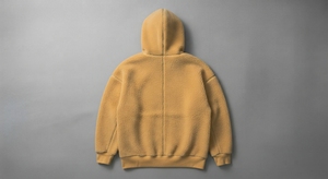 Sweat-shirt à capuche zippé doublé en sherpa pour homme, polaire, coupe oversize, vintage, uni, chaud, veste d'hiver, logo personnalisé - Product Image 2