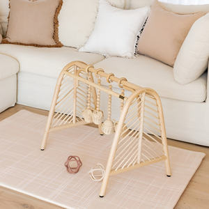 Premium Rattan <b>Play</b> Gym for Baby Playing Natural Activity Babygym Playgym <b>Frame</b> With Hanging Toys for Kids - Product Image 3