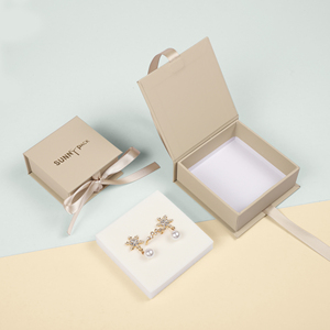 Nắng gói OEM đồ trang sức bao bì hộp sang trọng Vòng cổ bông tai vòng quà tặng bao bì giấy hộp đồ trang sức với Ribbon - Product Image 2