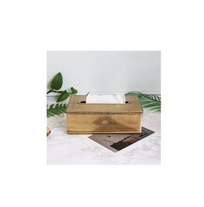 Brass <b>Tissue</b> Holder Stand for bar and Hall Tableware Decorate Item Brass Latest Piece Brass <b>Tissue</b> <b>Paper</b> Stand - Product Image 3