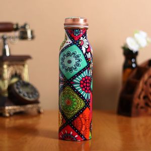 ขวดน้ำทองแดงบริสุทธิ์พิมพ์ลายอาเกตสำหรับโปรโมชั่นขององค์กร - Product Image 4