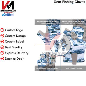 Guantes de Pesca con Logotipo Personalizado al por Mayor, Envío Rápido OEM, Guantes de Pesca sin Dedos con Protección Solar para Uso en Verano - Product Image 2