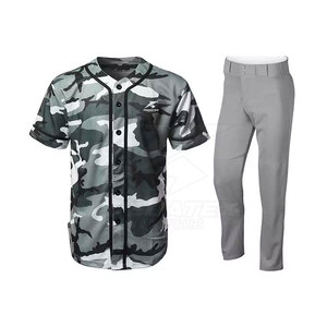 ชุดเบสบอลผู้ใหญ่แบบออกแบบเอง บริการ OEM ขายส่ง ระบายอากาศได้ดี แห้งเร็ว โพลีเอสเตอร์ 100% - Product Image 1