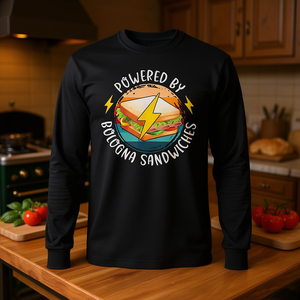 Camiseta de Manga Larga para Amantes de la Comida Italiana, Salchicha Baloney, Sándwich de Bologna Frito para Promociones - Product Image 3