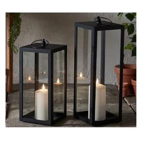 Farol de metal decorativo personalizado para decoración de hoteles, hogares, dormitorios o comedores, juego de 2 faroles. - Product Image 3