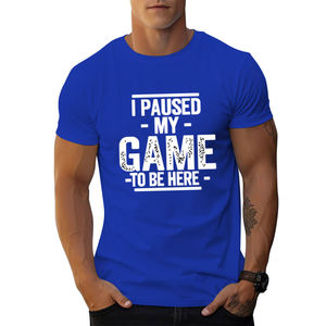 เสื้อยืดออกกำลังกายผู้ชายผ้าฝ้ายระบายอากาศได้ดีดีไซน์ว่างเปล่าพิมพ์ลายกราฟิกตัวอักษร - Product Image 3