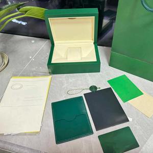 Boîte à montre pour homme de luxe verte, fabrication OEM directe d'usine, emballage cadeau en bois et cuir pour une seule montre, intérieur en velours PU, porte-bracelet - Product Image 1