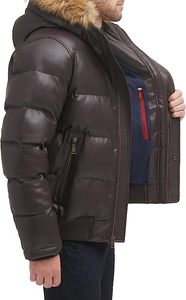 2025 Pakistan doré temps hommes léger matelassé Faux cuir doudoune extérieur bulle veste hommes - Product Image 4