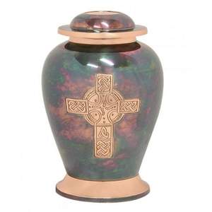 Urnes de crémation en fer faites à la main, élégantes, rondes, imprimées, commémoratives, en métal, en laiton, pour cendres, souvenir de crémation, vente en gros - Product Image 2