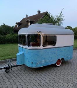 Petite caravane de voyage moderne et légère en forme de larme, construction en acier inoxydable, couleur rose, design confortable, bons prix de vente - Product Image 6