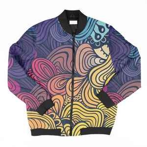 High Quality Customized Logo Satin Varsity <b>Jacket</b> For Man Breathable Embroidered Sublimated Mens Satin <b>Jacket</b> - Product Image 3