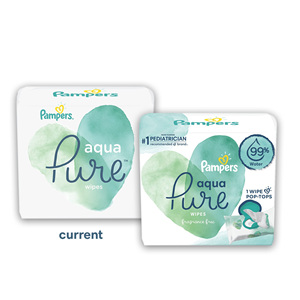 Pour Pampers Aqua Pure Natural Sensitive Baby Wipes 8X Pop-Top 448 Ct Produit de nettoyage ménager - Product Image 6