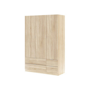 Kit Armadio 3 ante + 4 cassetti 135x52x200h cm Rovere - Product Image 1
