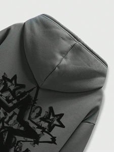 Sudadera con capucha estampada personalizada para hombre, estilo jersey en tela transpirable y cómoda, forro polar de algodón/forro polar de poliéster - Product Image 3