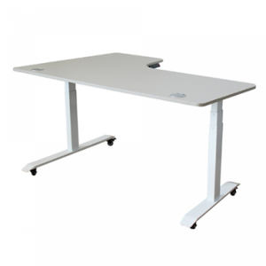 SMARTDESK L Office Foldable Adjustable Metal <b>Desk</b> with Wheeled Design and Lockable Feature - Product Image 1